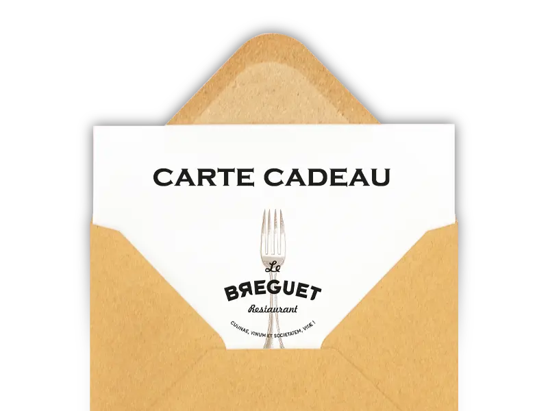 Chèque cadeau du restaurant Le Breguet